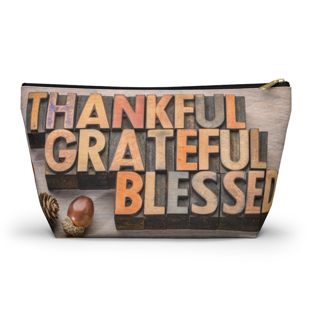 Thankful Grateful Accessory Pouch