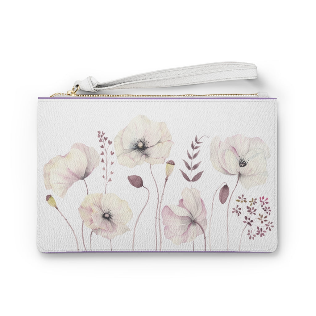 Darice White Flower Clutch Bag