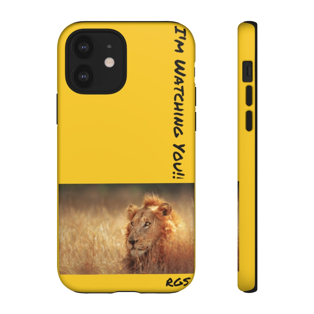 Watching Yellow Tough Phone  Cases