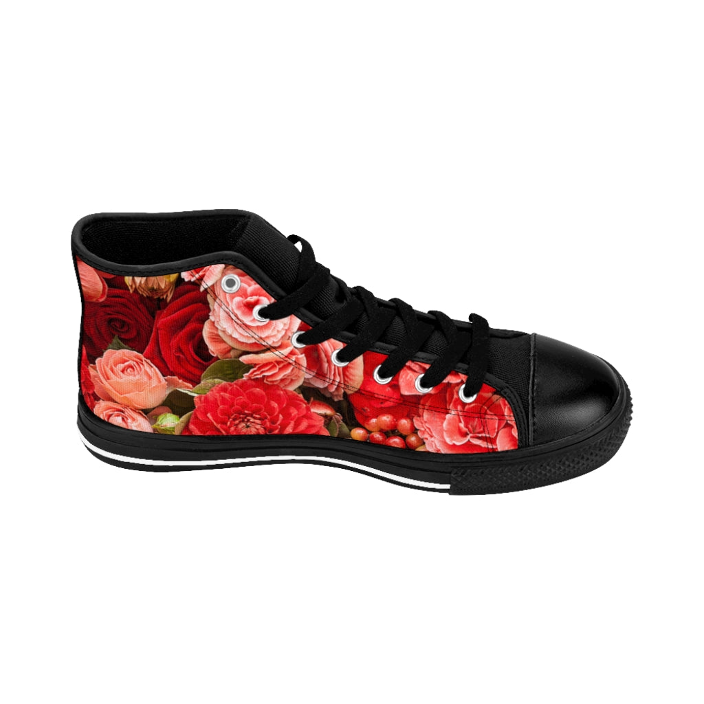 Red Rose Women's High-top Sneakers
