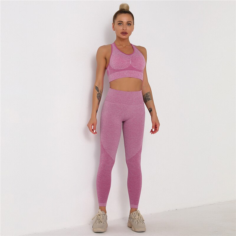 Crop Top Bra High Waist Leggings Set