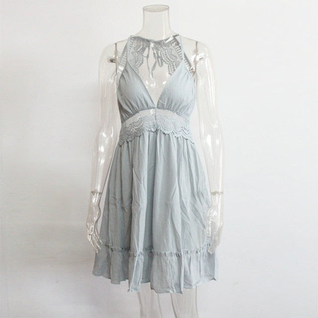 Crochet Lace Ruffle Dresses