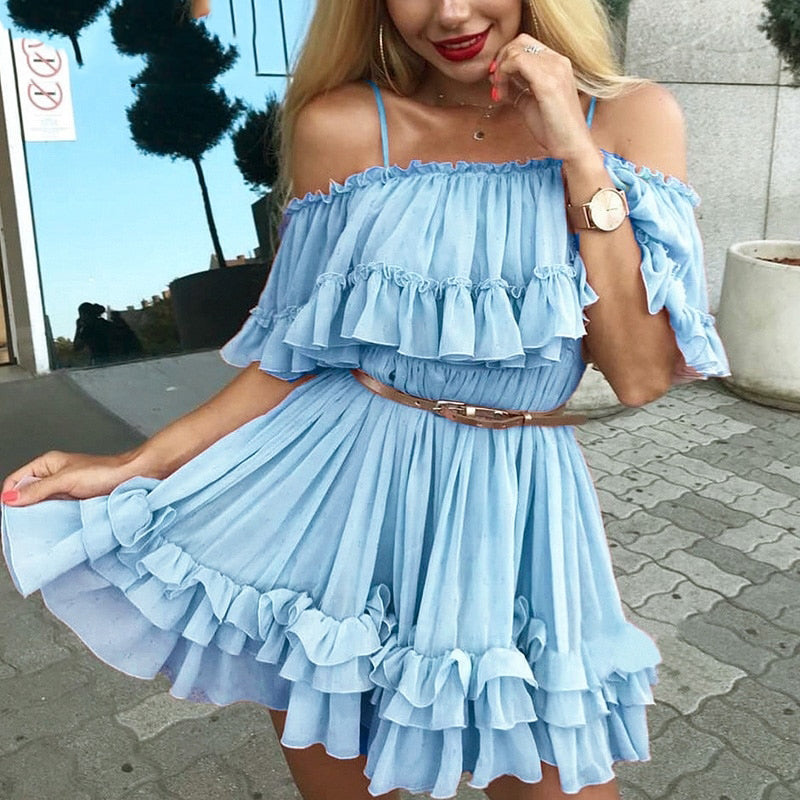 Chiffon  Spaghetti Strap dress