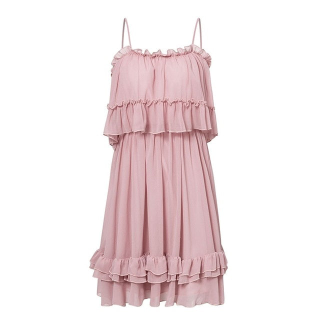 Chiffon  Spaghetti Strap dress