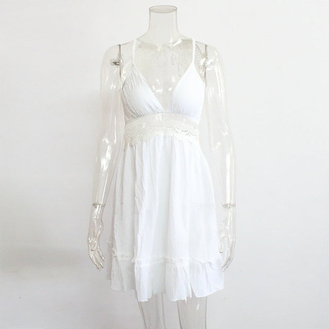 Crochet Lace Ruffle Dresses