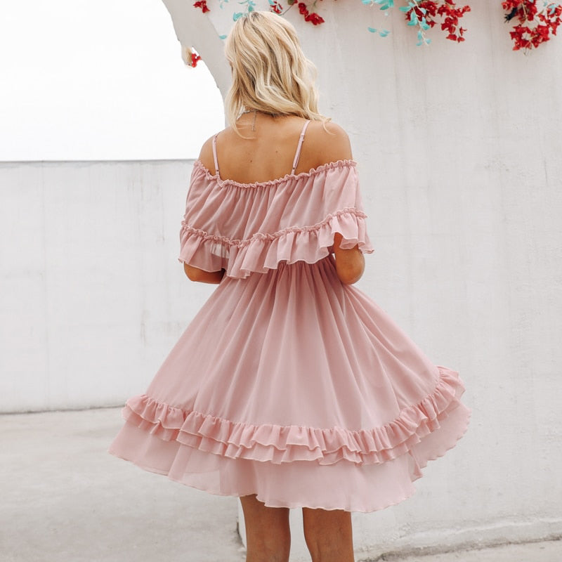 Chiffon  Spaghetti Strap dress