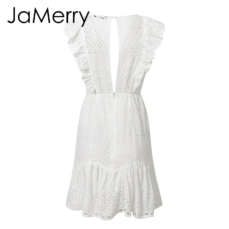 Lace cotton dress