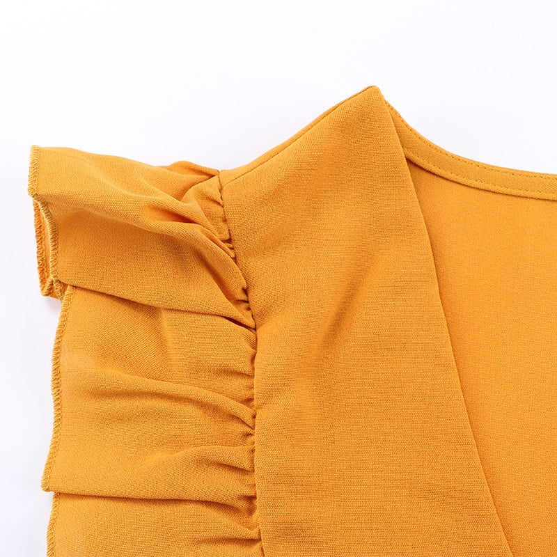 High Waist V Neck Dress