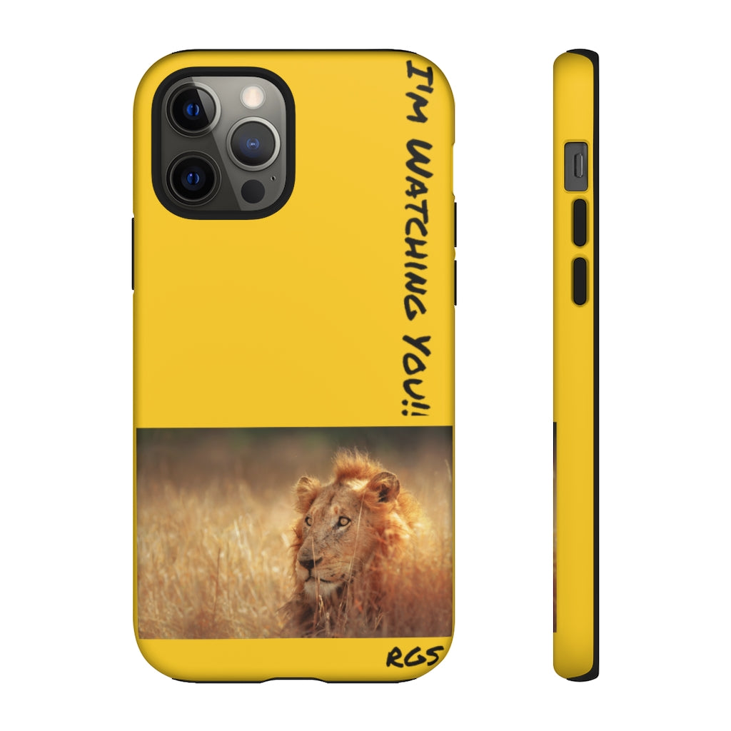 Watching Yellow Tough Phone  Cases