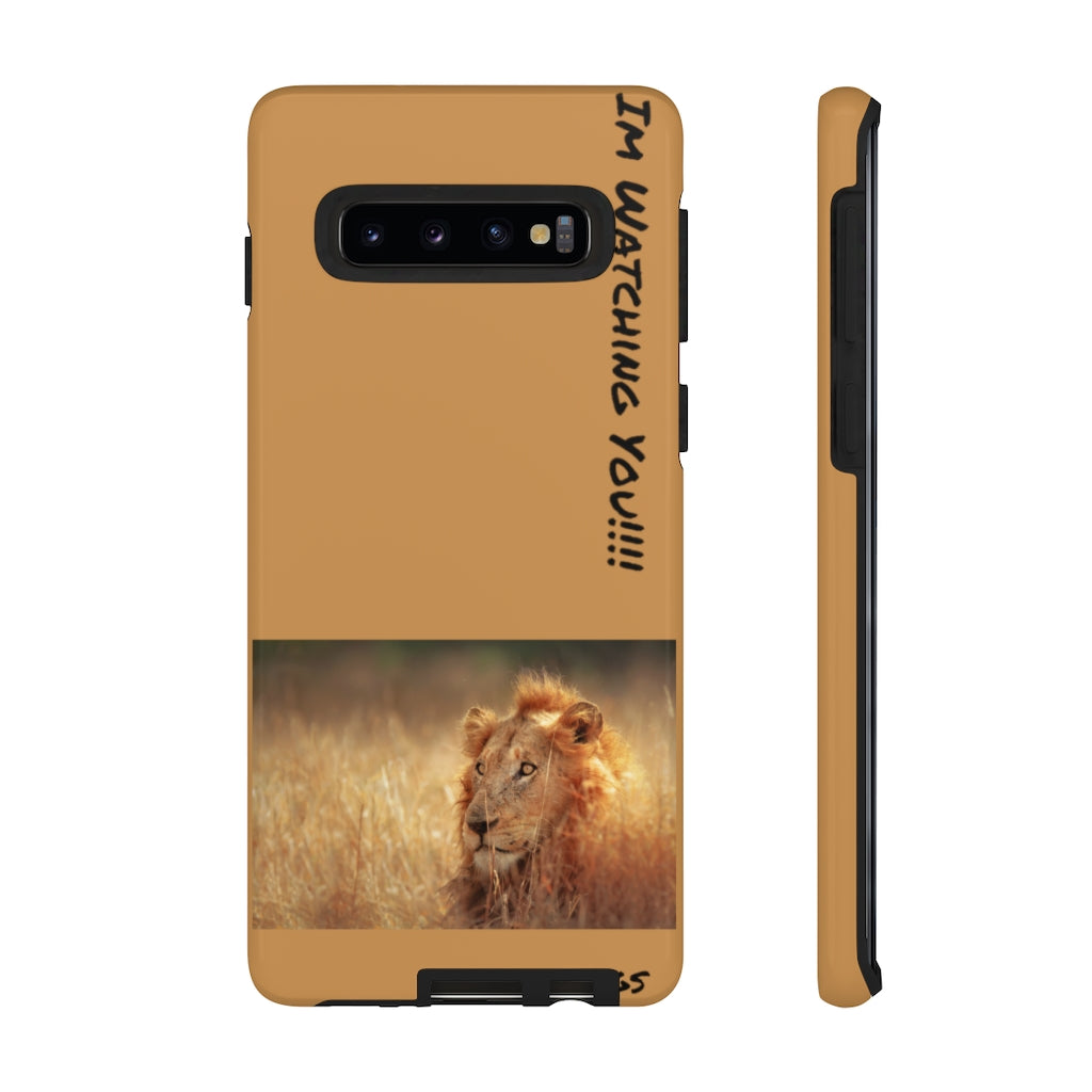 Watching Beige Tough phone Cases