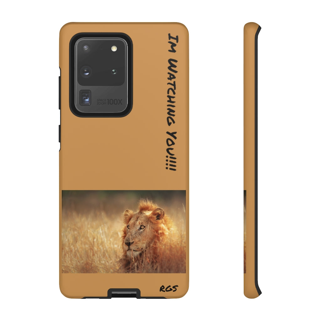 Watching Beige Tough phone Cases