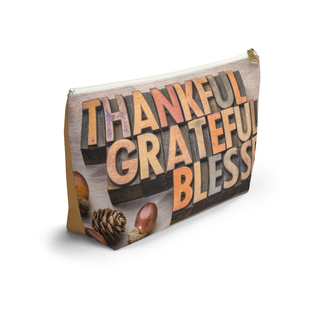 Thankful Grateful Accessory Pouch