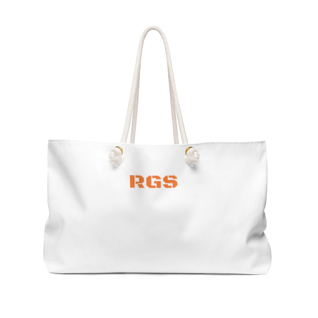 Chatty White Weekender Bag