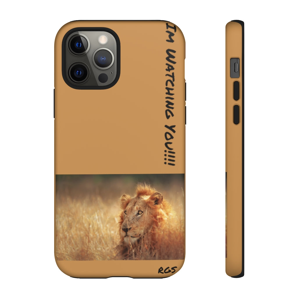 Watching Beige Tough phone Cases