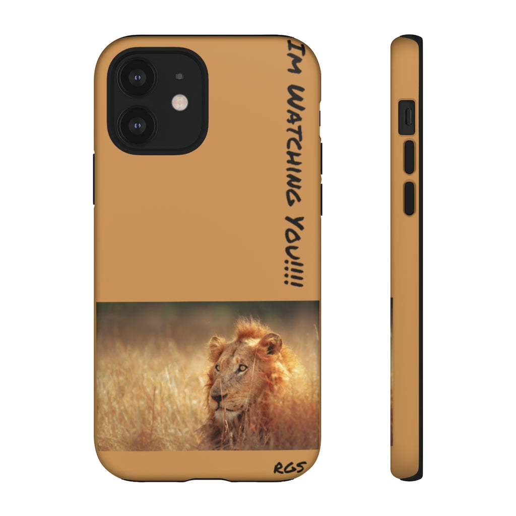 Watching Beige Tough phone Cases