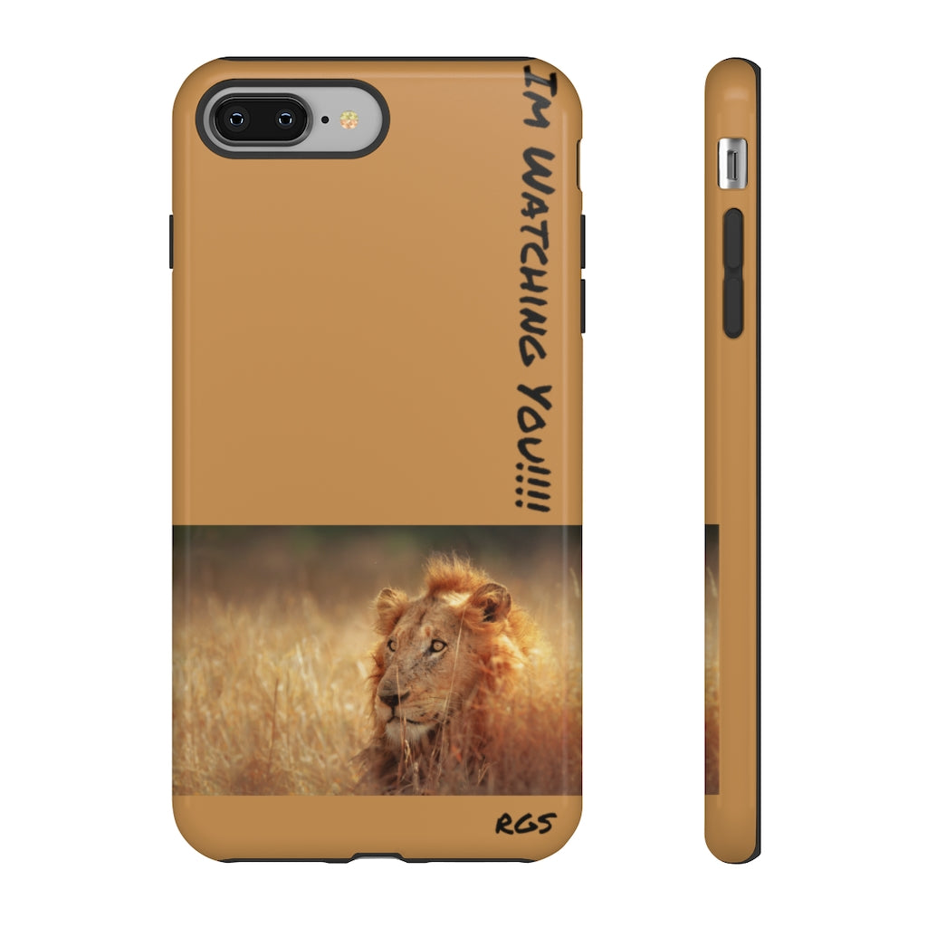 Watching Beige Tough phone Cases