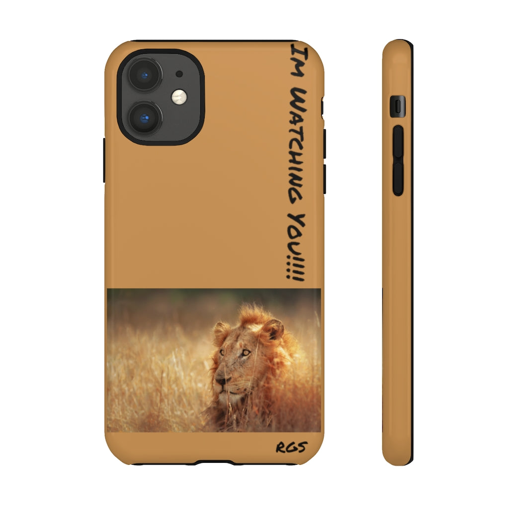 Watching Beige Tough phone Cases
