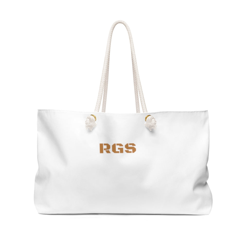 False Info White Scandal Weekender Bag