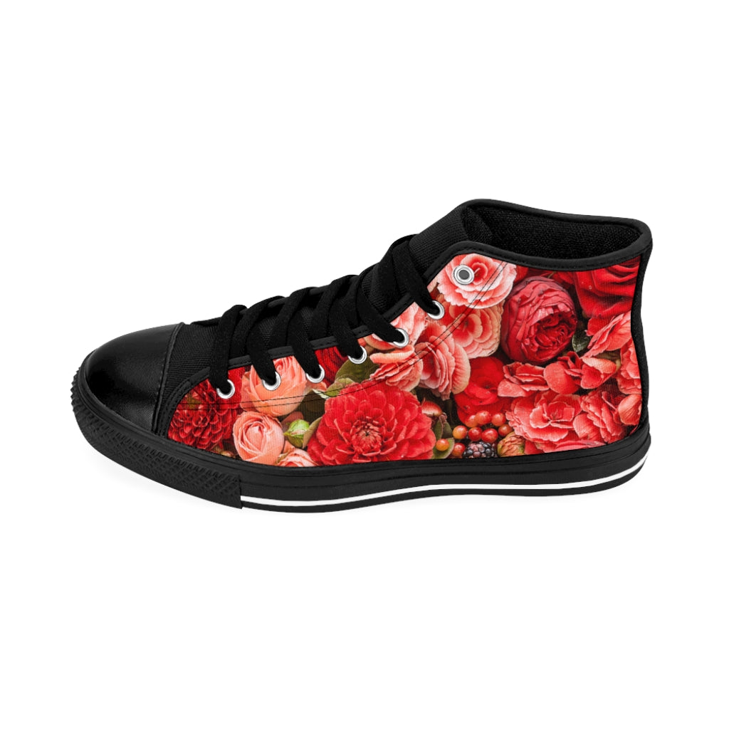 Red Rose Women's High-top Sneakers
