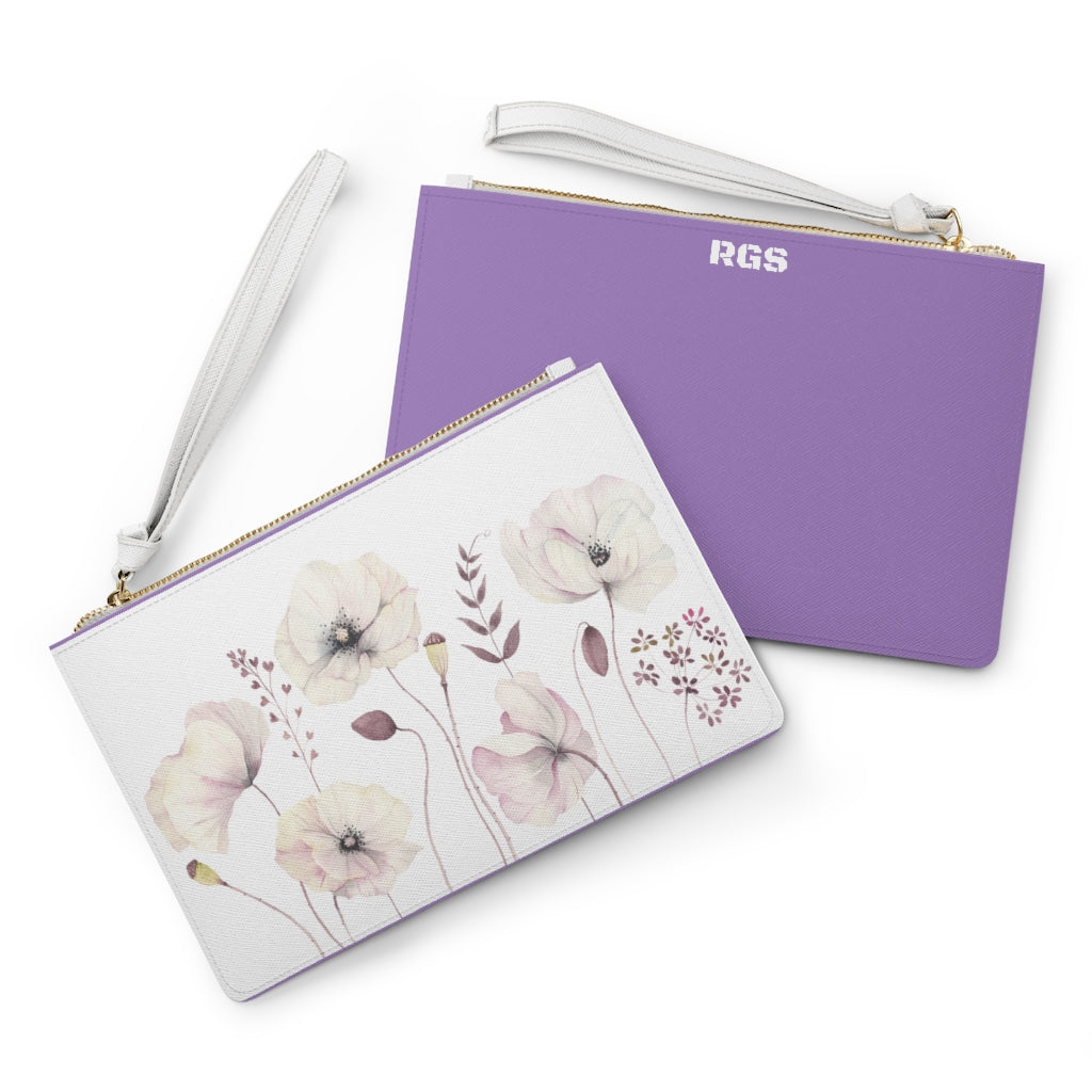 Darice White Flower Clutch Bag
