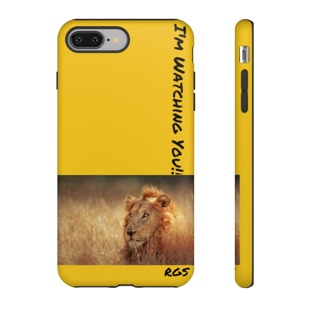 Watching Yellow Tough Phone  Cases