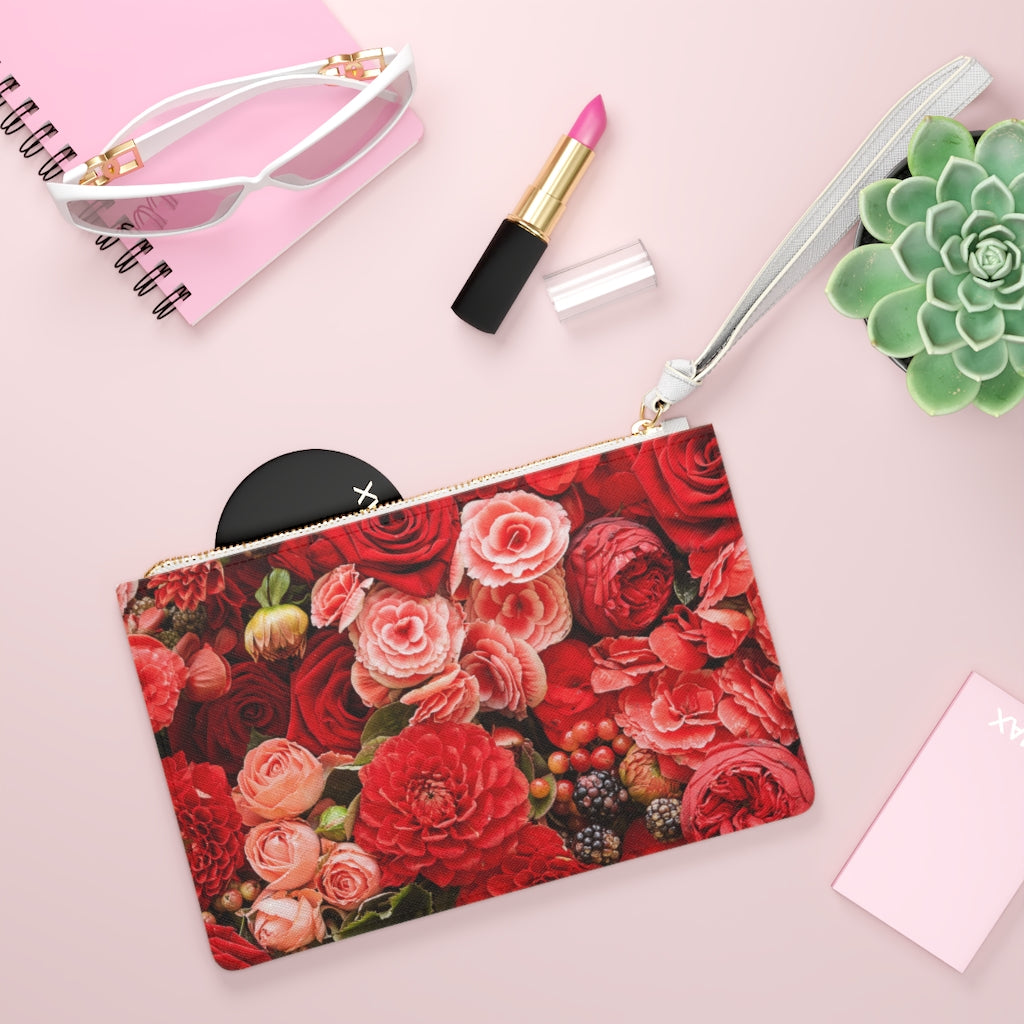 Roses Garden Red Clutch Bag