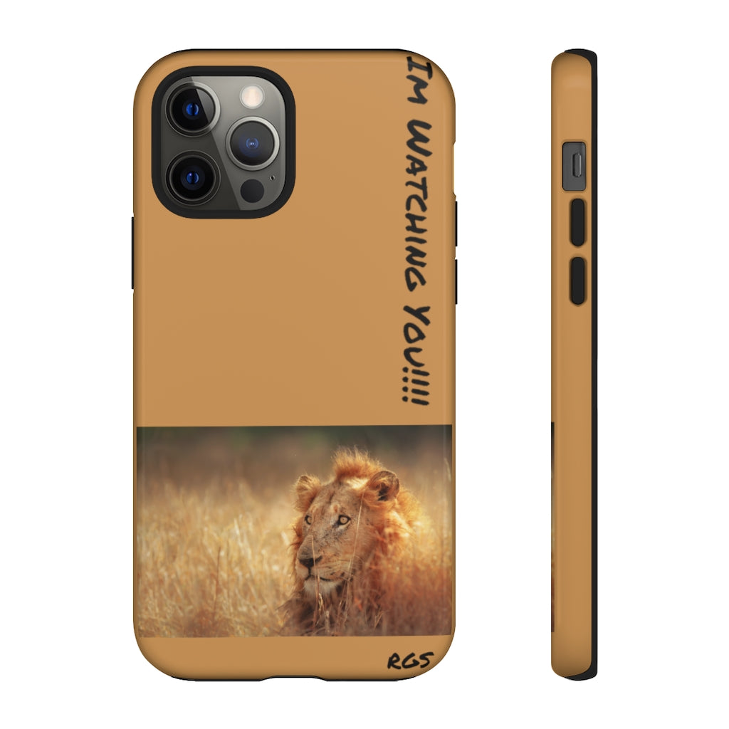 Watching Beige Tough phone Cases