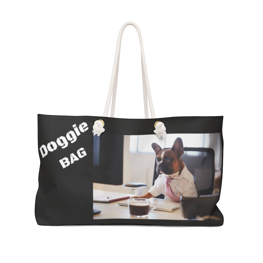 French  Black Doggie  Weekender Bag