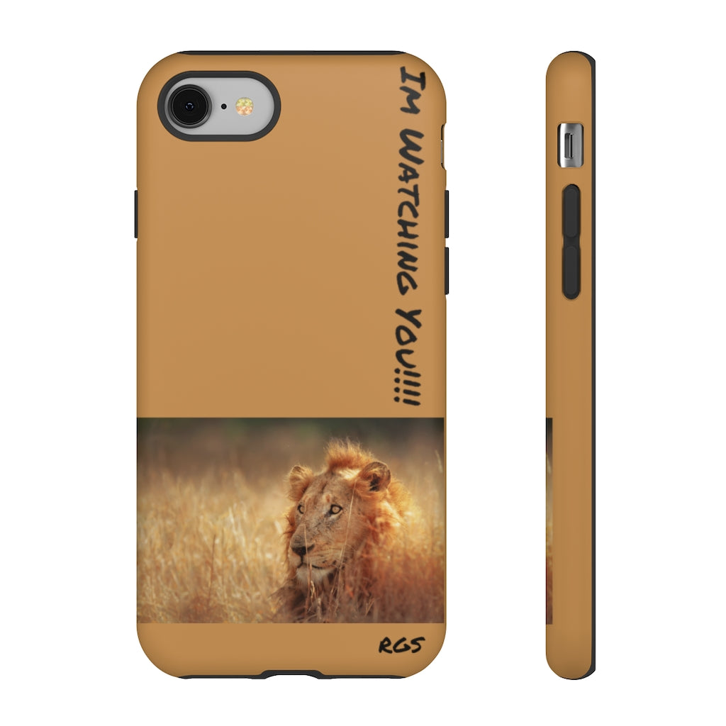 Watching Beige Tough phone Cases