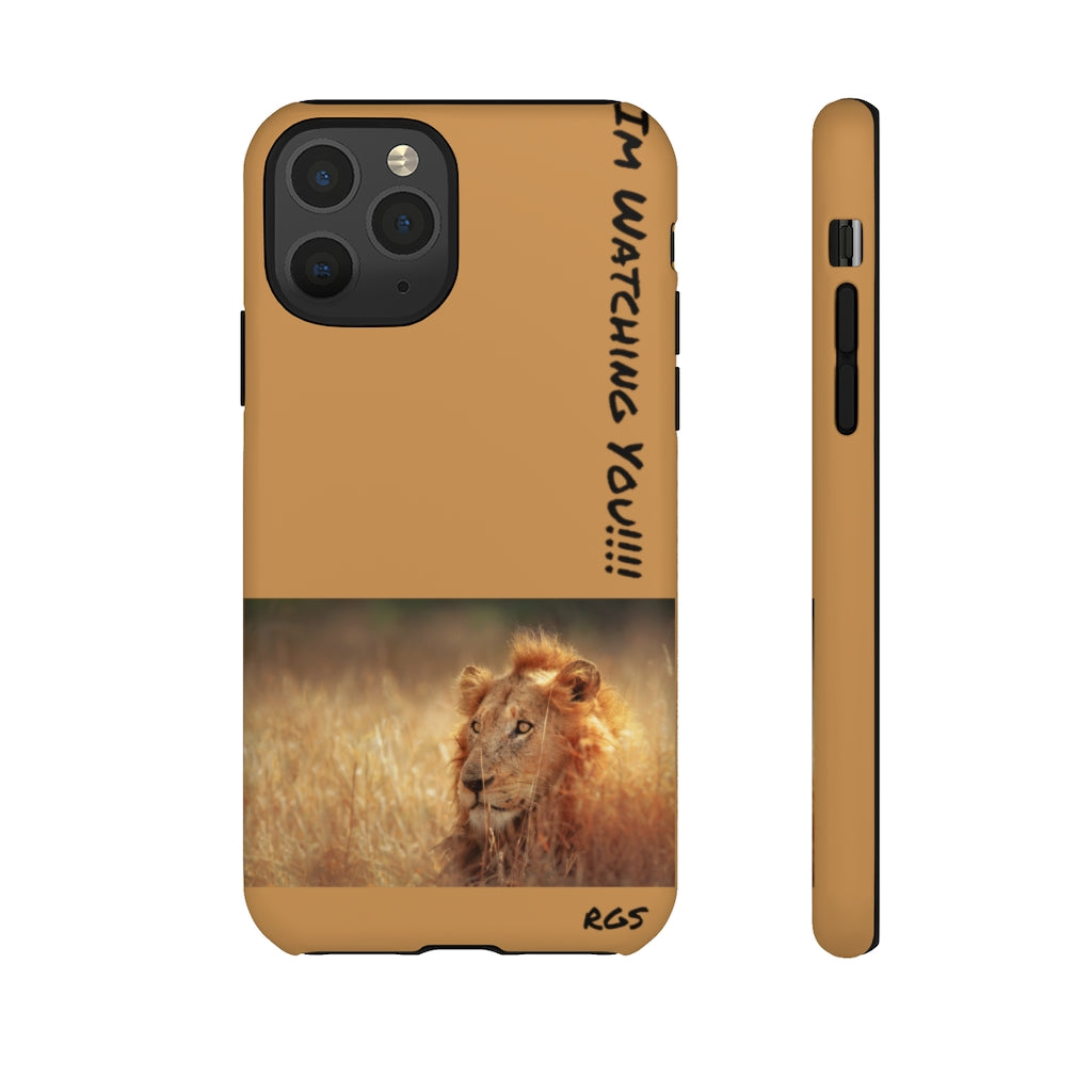 Watching Beige Tough phone Cases