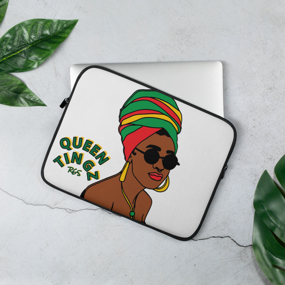 Queen Tingz White Laptop Case