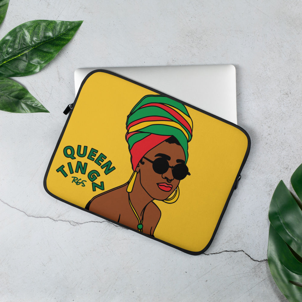 Queen Tingz Yellow Laptop Sleeve