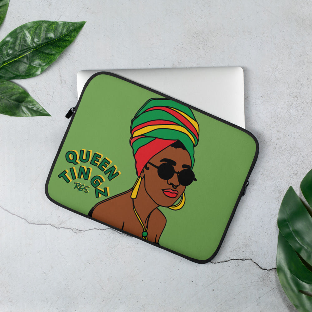 Queen Tingz Lime Green Laptop Case