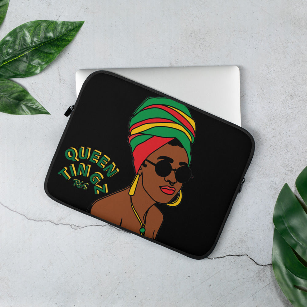 Queen Tingz Black Laptop Case